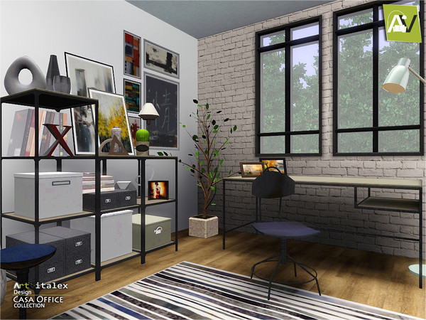 Sims 3 — Casa Office by ArtVitalex — - Casa Office - ArtVitalex@TSR, Mar 2018 - All objects are recolorable - Casa Shelf