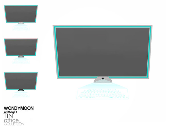 Sims 4 — Tin Computer by wondymoon — - Tin Office - Computer - Wondymoon|TSR - Creations'2018