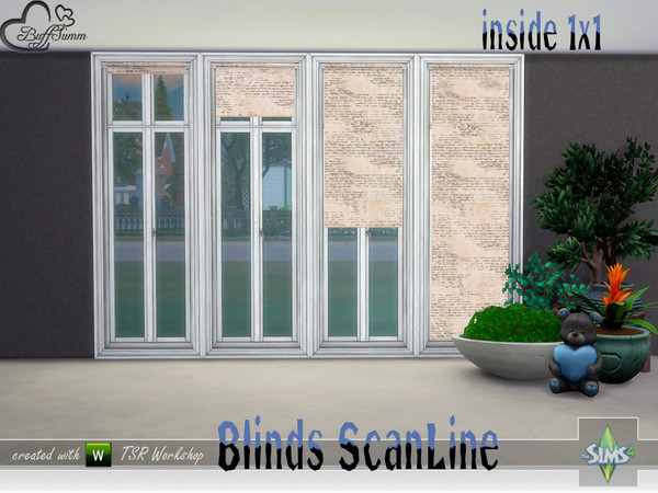 Sims 4 — Blinds ScanLine Inside by BuffSumm — Matching blinds for the ScanLine Windows... This part is for the inside of