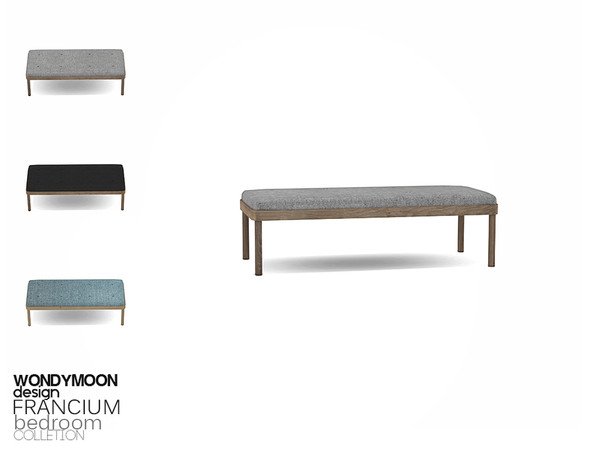 Sims 4 — Francium Bench by wondymoon — - Francium Bedroom - Bench - Wondymoon|TSR - Creations'2018
