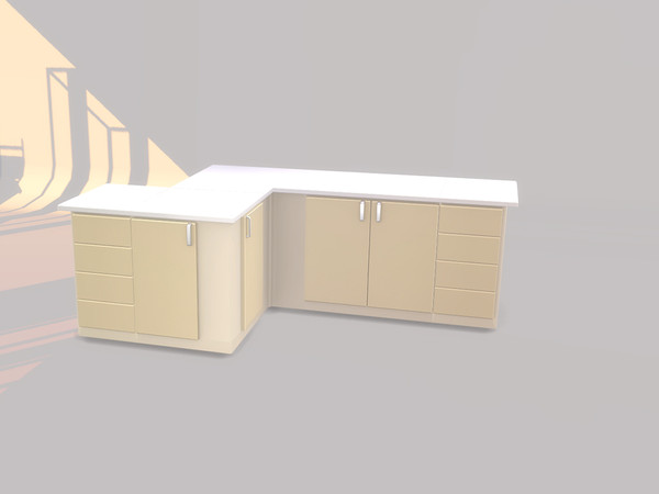 Sims 4 — Simple Kitchen - Counter by ung999 — Simple Kitchen - Counter Color Options : 4