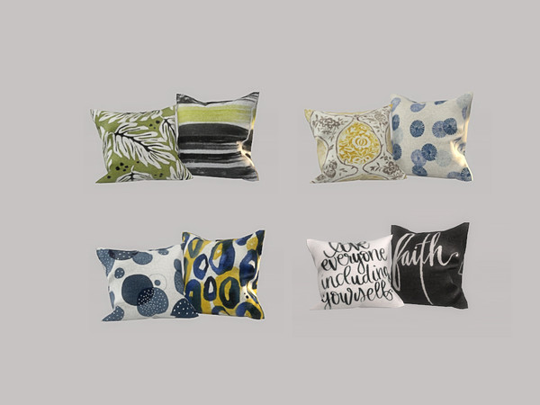 Sims 4 — Simple Kitchen - Pillows by ung999 — Simple Kitchen - Pillows Color Options : 4 Located at : Decor / clutter