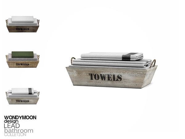 Sims 4 — Lead Towel Box by wondymoon — - Lead Bathroom - Towel Box - Wondymoon|TSR - Creations'2018