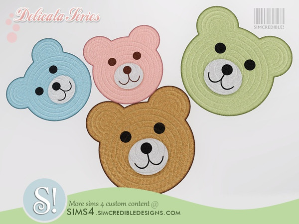 Sims 4 — Delicata Kids rug by SIMcredible! — by SIMcredibledesigns.com available at TSR 4 colors variations