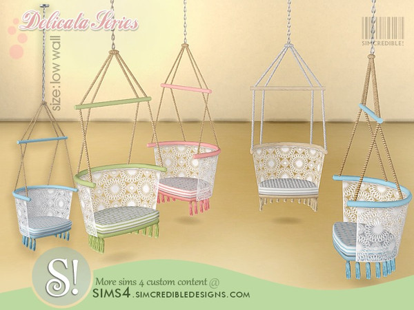 Sims 4 — Delicata teens - hanging chair by SIMcredible! — by SIMcredibledesigns.com available at TSR 4 colors variations