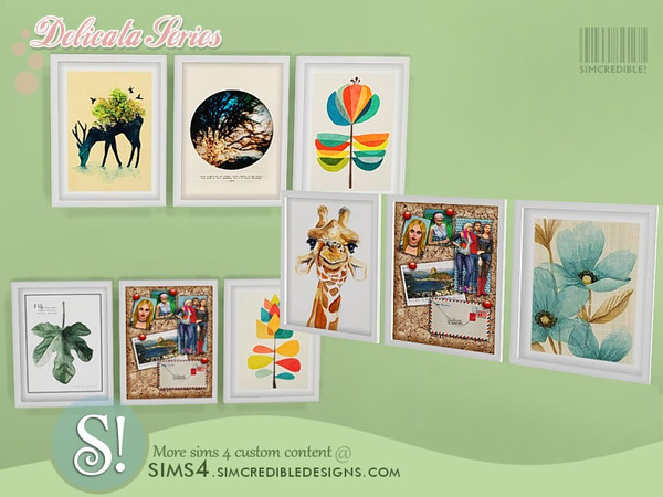 Sims 4 — Delicata teens - painting by SIMcredible! — by SIMcredibledesigns.com available at TSR 3 colors variations