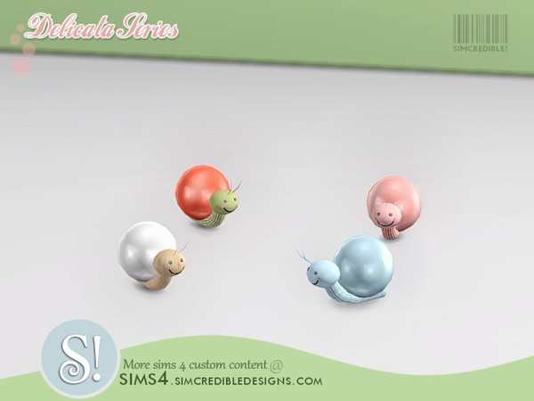 Sims 4 — Delicata toddlers - snail lamp by SIMcredible! — by SIMcredibledesigns.com available at TSR 4 colors variations