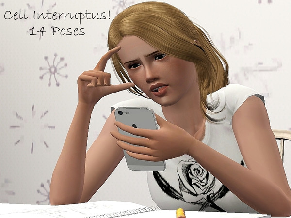 Sims 3 — Cell Interruptus! by jessesue2 — Cell phones have a tendency to ring at all the wrong times! Here are 14 poses