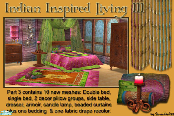 Sims 2 — Indian Inspired Living III by Simaddict99 — The 3rd part in my \"Indian Inspired Living\" series; the