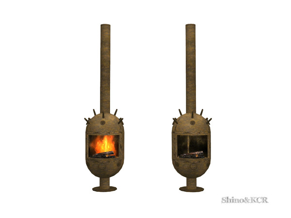 Sims 4 — Study Steampunk - Fireplace by ShinoKCR — crafted by hand and heart Furniture for your Steampunk Home 