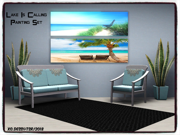 Sims 3 — Dess_Lake is Calling. SET* by Xodess — This set consists of two single file paintings of the lake - because I