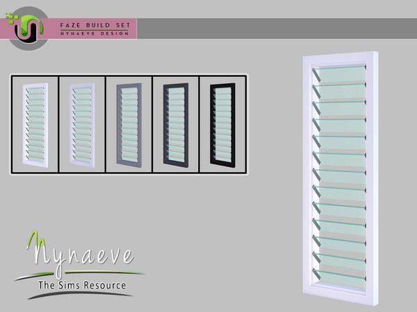 Sims 4 — Faze Tall Window v2 (open) by NynaeveDesign — Faze Build Set - Tall Window v2 (open) Located in Build - Windows