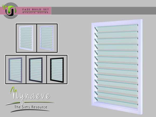 Sims 4 — Faze Tall Window v5 (open) by NynaeveDesign — Faze Build Set - Tall Window v5 (open) Located in Build - Windows