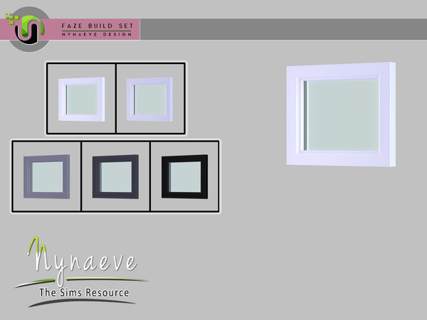 Sims 4 — Faze Short Window (closed) by NynaeveDesign — Faze Build Set - Short Window (closed) Located in Build - Windows