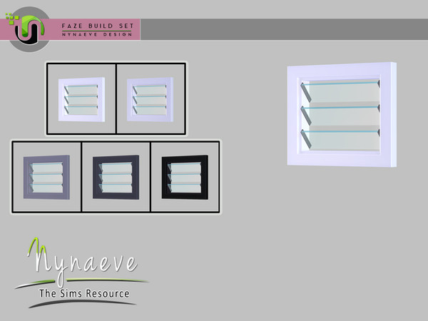 Sims 4 — Faze Short Window (open) by NynaeveDesign — Faze Build Set - Short Window (open) Located in Build - Windows