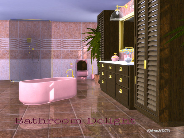 Sims 4 — Bathroom Delight by ShinoKCR — fresh and modern designed Bathroom -Tub - fixed for Island Living -Sink -Shower -