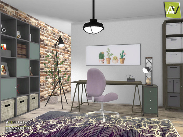 Sims 4 — Jenna Office by ArtVitalex — - Jenna Office - ArtVitalex@TSR, Jul 2018 - All objects three has a different