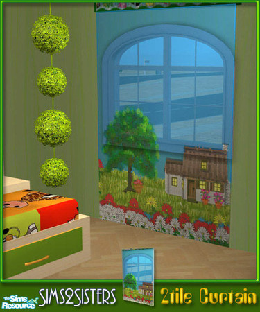 Sims 2 — S2S TurtleChildroomPart II-2tile Curtain by sims2sisters — 2tile Curtain