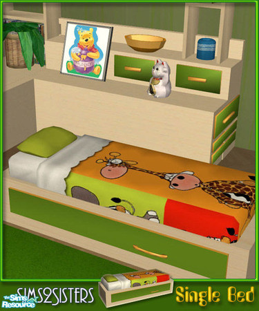 Sims 2 — S2S Turtle Childroom Part II-Single Bed by sims2sisters — Single Bed