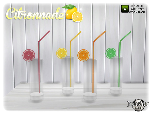 Sims 4 — citronnade empty glass by jomsims — citronnade empty glass