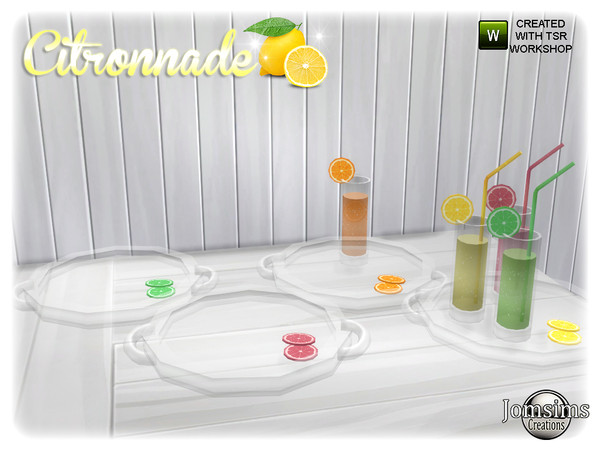 Sims 4 — citronnade tray by jomsims — citronnade tray