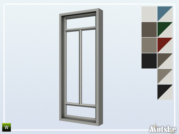 Sims 4 — Hook Window Middle Single 2x1 by Mutske — This window is part of the Hook Constructionset. Made by Mutske@TSR. 