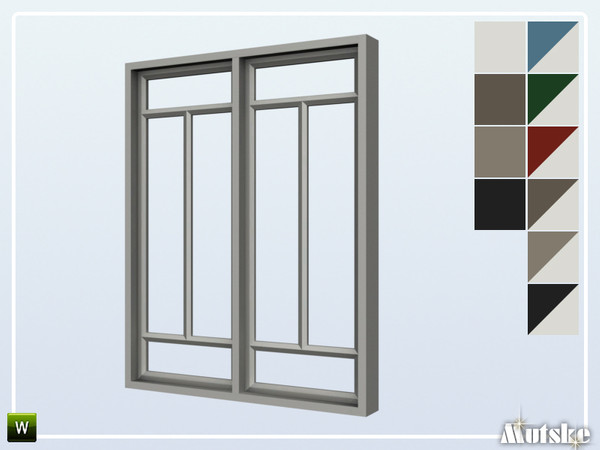Sims 4 — Hook Window Middle 2x1 by Mutske — This window is part of the Hook Constructionset. Made by Mutske@TSR. 