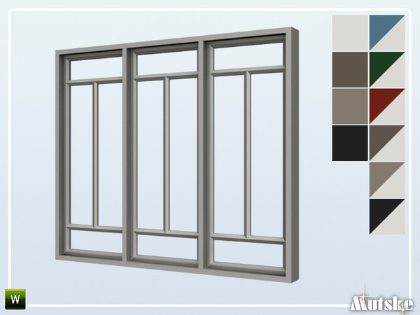 Sims 4 — Hook Window Middle 3x1 by Mutske — This window is part of the Hook Constructionset. Made by Mutske@TSR. 