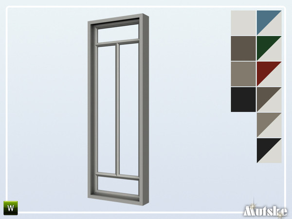 Sims 4 — Hook Window Tall 1x1 by Mutske — This window is part of the Hook Constructionset. Made by Mutske@TSR. 