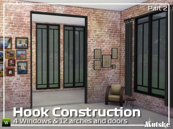 Sims 4 — Hook Constructionset Part 2 by Mutske — This is the second part of the Hook Construction. With more windows and