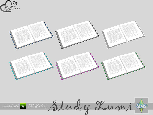 Sims 4 — Study Lumi Book Open by BuffSumm — Part of the *Study Lumi Set* Created by BuffSumm @ TSR