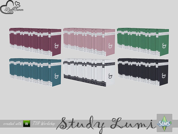 Sims 4 — Study Lumi Books v2 by BuffSumm — Part of the *Study Lumi Set* Created by BuffSumm @ TSR
