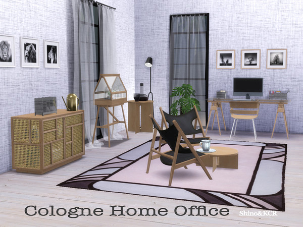 Sims 4 — Study Cologne 18 by ShinoKCR — Modern an minimalistic Home Office Furniture - inspired by the Furniture fair