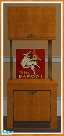 Sims 2 — MAXIMO Dining Dresser - Large Canvas by simtomatic — Canvas by Leonetto Capiello. This file recolours the canvas