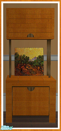 Sims 2 — MAXIMO Dining Dresser - Large Canvas by simtomatic — Canvas by Van Gogh. This file recolours the canvas only.