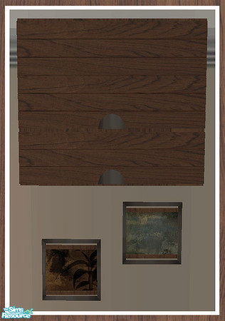 Sims 2 — MAXIMO Wall Cabinet - Pictures by simtomatic — This file recolours the picures only. You will need the master