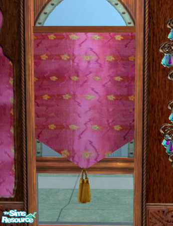 Sims 2 — Indian Inspired Living II-Blind Diagonal by Simaddict99 — Diagonal version of the simple fabric blind with