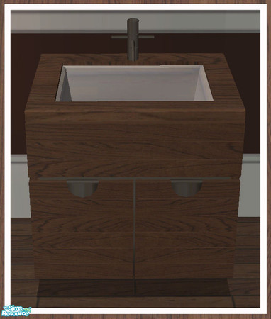 Sims 2 — MAXIMO Sink by simtomatic — You will need the master file above (Medium Wood Kitchen Frames) in order to use