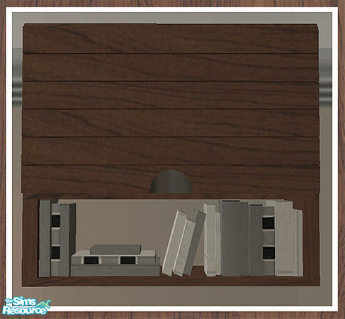 Sims 2 — MAXIMO Wall Cabinet - Books by simtomatic — This file recolours the books only. You will need the master file