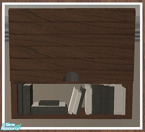 Sims 2 — MAXIMO Wall Cabinet - Books by simtomatic — This file recolours the books only. You will need the master file