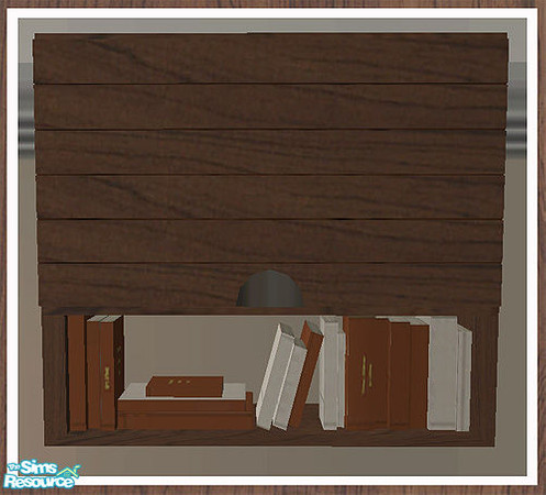 Sims 2 — MAXIMO Wall Cabinet - Books by simtomatic — This file recolours the books only. You will need the master file