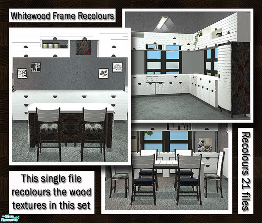 Sims 2 — MAXIMO Whitewood Kitchen Frames by simtomatic — This is the master file. It's the recolour of the counter but