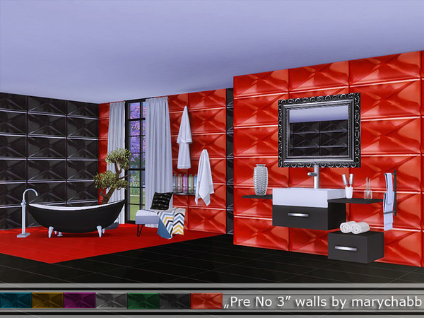 Sims 4 — Pre No 3 by marychabb — Kategory : Tile Walls - 6 colors