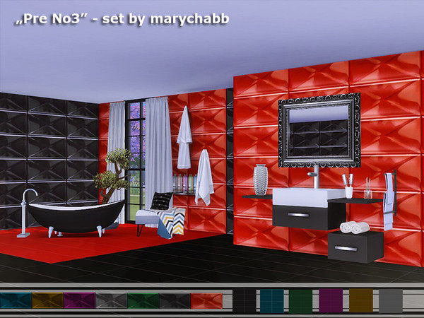 Sims 4 — Pre No 3 - Set by marychabb — Kategory : Tile Walls - 6 colors Floors - 6 colors