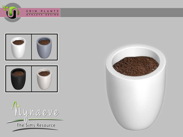 Sims 4 — Erin Flowerpot V5 by NynaeveDesign — Erin Plants - Flowerpot V5 Located in: Decor - Plants Price: 226 Tiles: 1x1