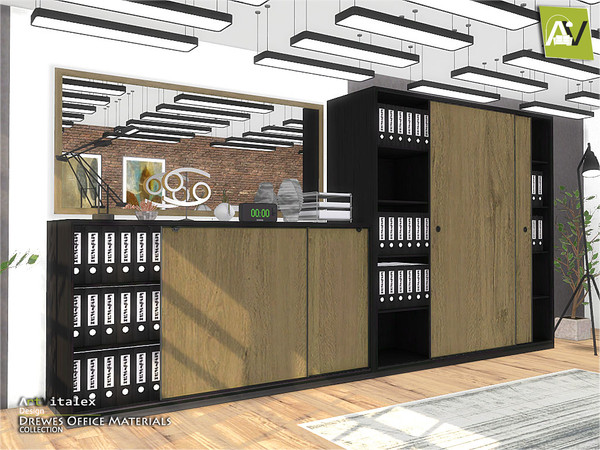 Sims 4 — Drewes Office Materials by ArtVitalex — - Drewes Office Materials - ArtVitalex@TSR, Oct 2018 - All objects three