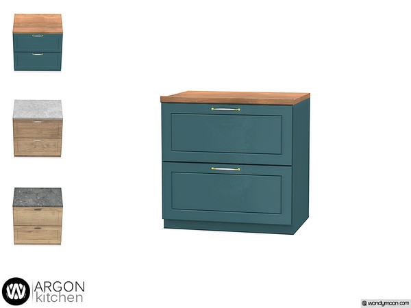 Sims 4 — Argon Counter II by wondymoon — - Argon Kitchen - Counter II - Wondymoon|TSR - Creations'2018