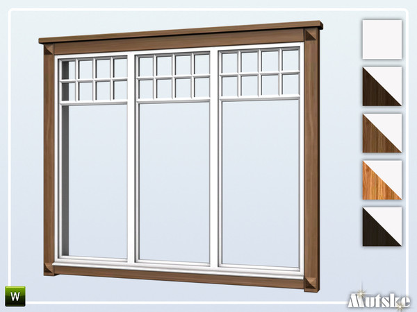 Sims 4 — Borgund Window Middle 3x1 by Mutske — This window is part of the Borgund Constructionset. Made by Mutske@TSR. 