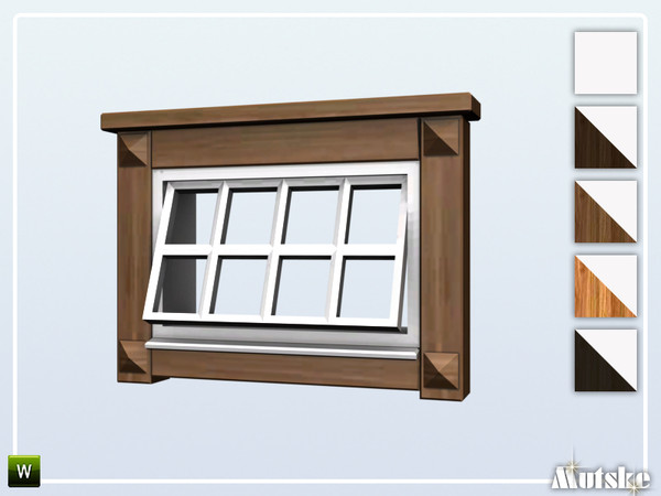 Sims 4 — Borgund Window Privat Open 1x1 by Mutske — This window is part of the Borgund Constructionset. Made by