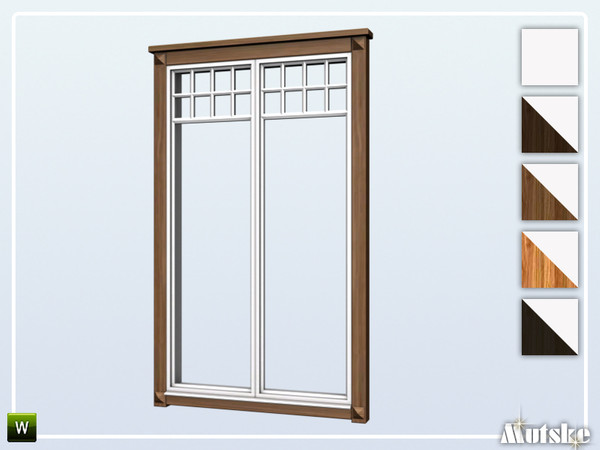 Sims 4 — Borgund Window Tall 2x1 by Mutske — This window is part of the Borgund Constructionset. Made by Mutske@TSR. 